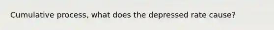 Cumulative process, what does the depressed rate cause?