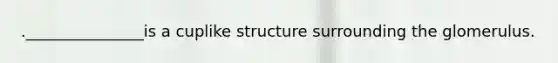 ._______________is a cuplike structure surrounding the glomerulus.