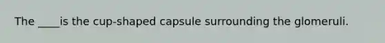 The ____is the cup-shaped capsule surrounding the glomeruli.