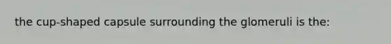 the cup-shaped capsule surrounding the glomeruli is the: