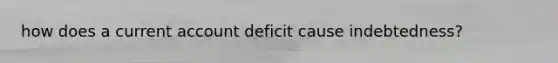 how does a current account deficit cause indebtedness?