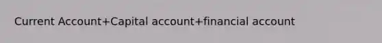 Current Account+Capital account+financial account