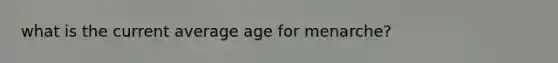 what is the current average age for menarche?