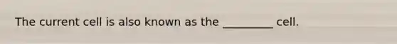 The current cell is also known as the _________ cell.