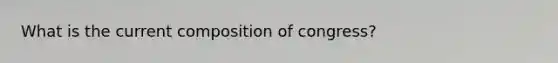 What is the current composition of congress?