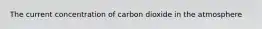 The current concentration of carbon dioxide in the atmosphere