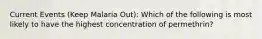 Current Events (Keep Malaria Out): Which of the following is most likely to have the highest concentration of permethrin?