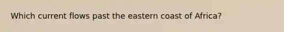 Which current flows past the eastern coast of Africa?