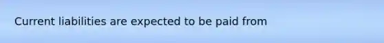 Current liabilities are expected to be paid from