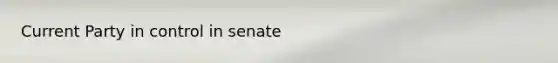 Current Party in control in senate