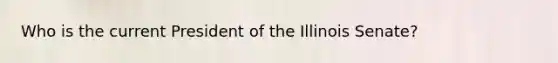 Who is the current President of the Illinois Senate?