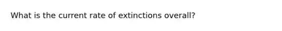 What is the current rate of extinctions overall?