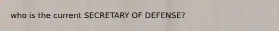 who is the current SECRETARY OF DEFENSE?