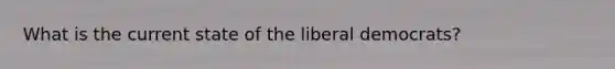 What is the current state of the liberal democrats?