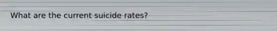 What are the current suicide rates?