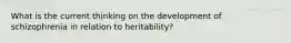 What is the current thinking on the development of schizophrenia in relation to heritability?