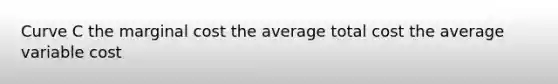 Curve C the marginal cost the average total cost the average variable cost