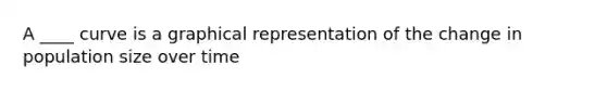 A ____ curve is a graphical representation of the change in population size over time