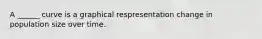 A ______ curve is a graphical respresentation change in population size over time.