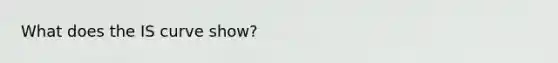 What does the IS curve​ show?