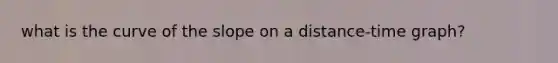 what is the curve of the slope on a distance-time graph?