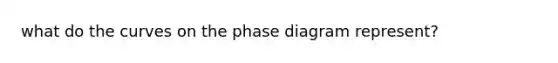 what do the curves on the phase diagram represent?