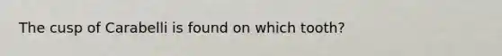 The cusp of Carabelli is found on which tooth?