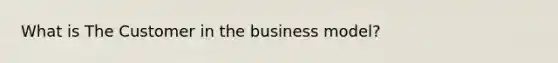 What is The Customer in the business model?