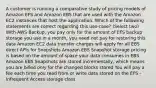 A customer is running a comparative study of pricing models of Amazon EFS and Amazon EBS that are used with the Amazon EC2 instances that host the application. Which of the following statements are correct regarding this use-case? (Select two) With AWS Backup, you pay only for the amount of EFS backup storage you use in a month, you need not pay for restoring this data Amazon EC2 data transfer charges will apply for all EBS direct APIs for Snapshots Amazon EBS Snapshot storage pricing is based on the amount of space your data consumes in EBS Amazon EBS Snapshots are stored incrementally, which means you are billed only for the changed blocks stored You will pay a fee each time you read from or write data stored on the EFS - Infrequent Access storage class