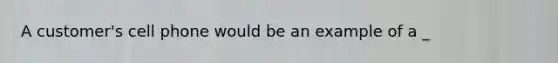 A customer's cell phone would be an example of a _