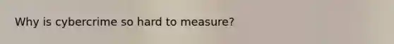 Why is cybercrime so hard to measure?