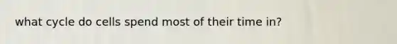 what cycle do cells spend most of their time in?