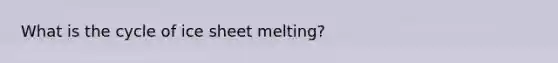 What is the cycle of ice sheet melting?