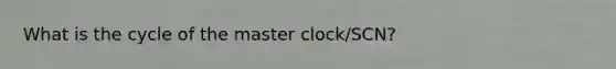 What is the cycle of the master clock/SCN?