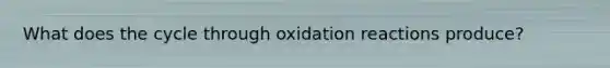 What does the cycle through oxidation reactions produce?