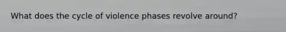 What does the cycle of violence phases revolve around?