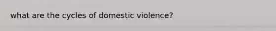 what are the cycles of domestic violence?