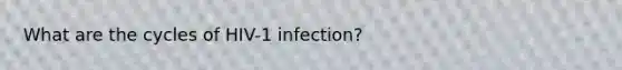 What are the cycles of HIV-1 infection?