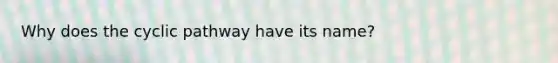 Why does the cyclic pathway have its name?