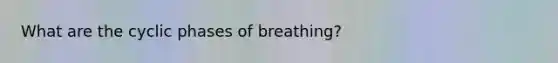 What are the cyclic phases of breathing?