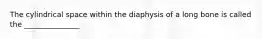 The cylindrical space within the diaphysis of a long bone is called the _______________