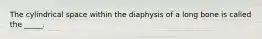 The cylindrical space within the diaphysis of a long bone is called the _____.