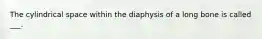 The cylindrical space within the diaphysis of a long bone is called ___.