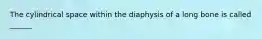 The cylindrical space within the diaphysis of a long bone is called ______