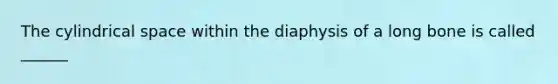 The cylindrical space within the diaphysis of a long bone is called ______