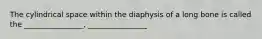 The cylindrical space within the diaphysis of a long bone is called the ________________, ________________