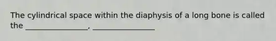 The cylindrical space within the diaphysis of a long bone is called the ________________, ________________