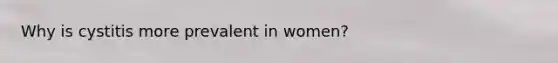 Why is cystitis more prevalent in women?
