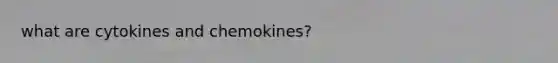 what are cytokines and chemokines?