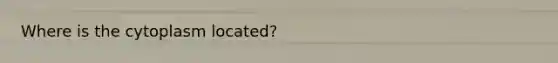 Where is the cytoplasm located?